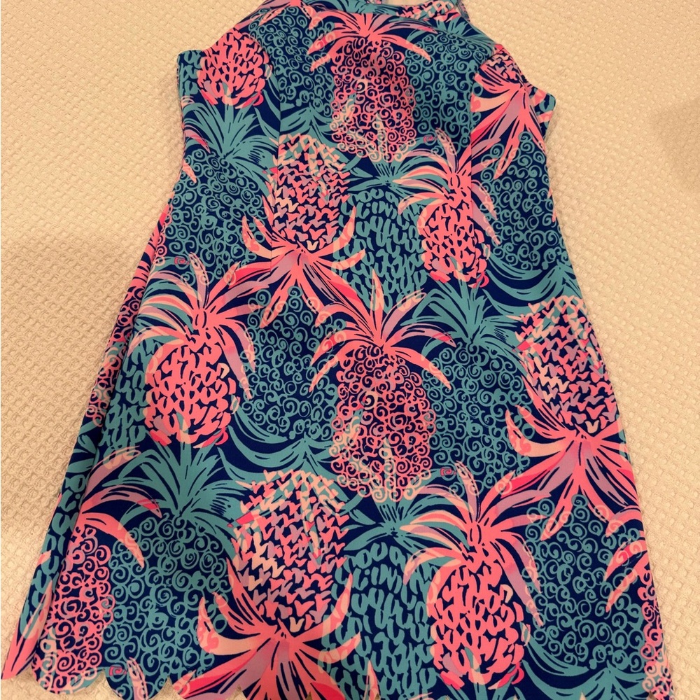 Lilly Pulitzer Pink and Blue Tropical Dress